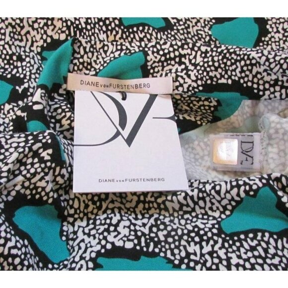 DVF Diane von Furstenberg Ruri Cheetah Island Parakeet shift dress green new 8 - Picture 4 of 4
